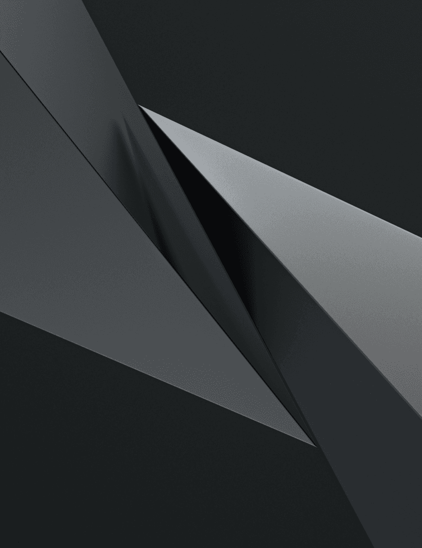 Abstract composition of dark grey and black geometric planes intersecting with sharp angles and subtle shadows.
